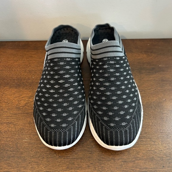 SHEIN Women’s Summer Slouchy Slip-ons Breathable Mesh Stripes & Dots Blacks 10.5 - Picture 4 of 11